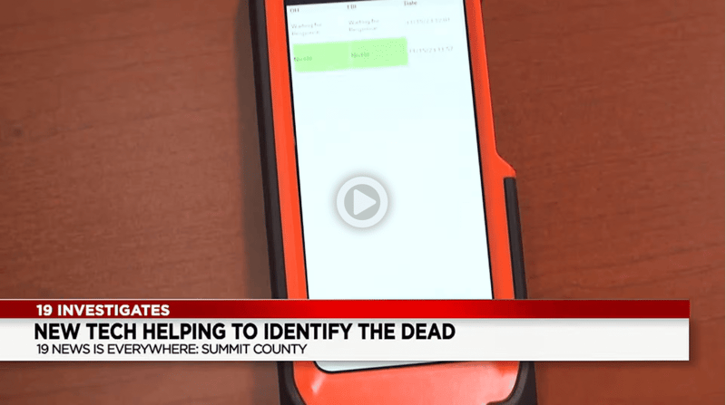 News video: new fingerprint technology helping identify the deceased in Summit County