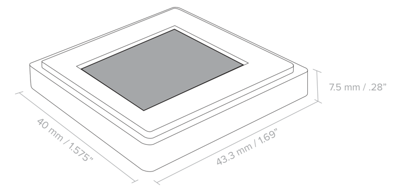 Danno line drawing with physical dimensions