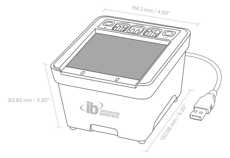 Kojak line drawing with physical dimensions