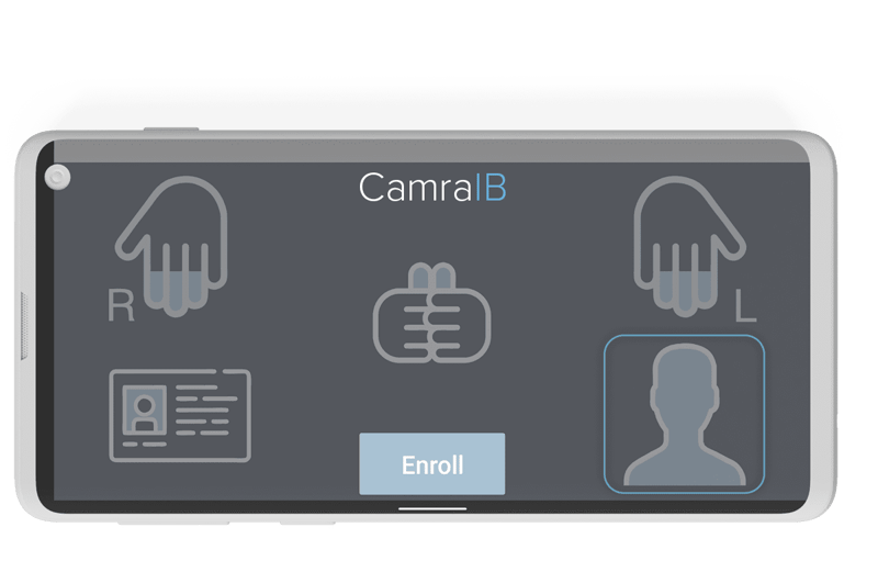 enroll a face screen